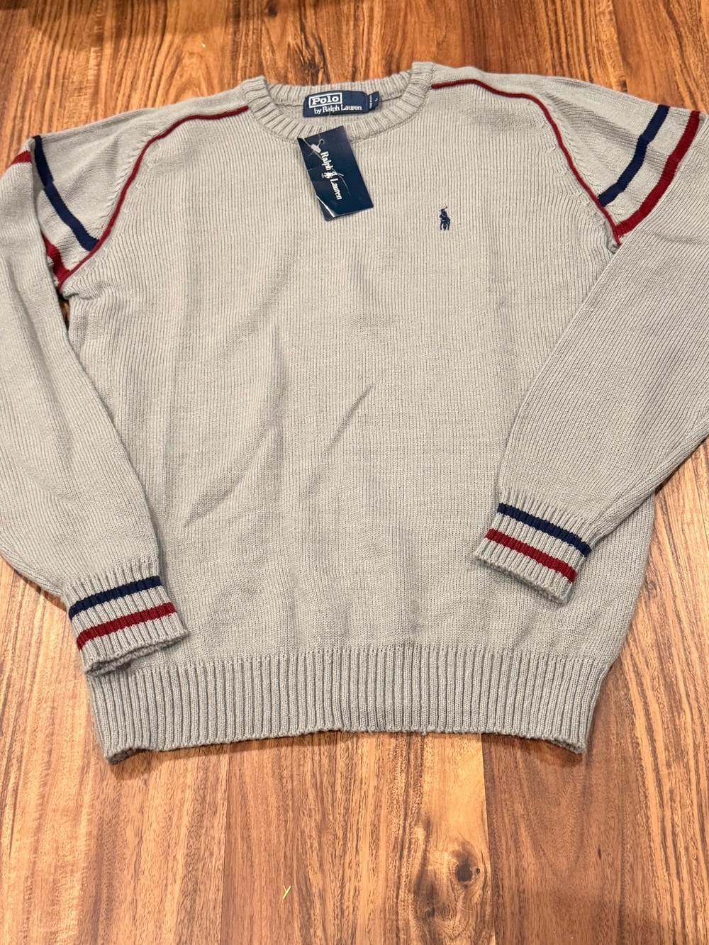 Vtg 90s Polo Ralph Lauren Sweater Mens Large NWT Made In The USA Acrylic Striped